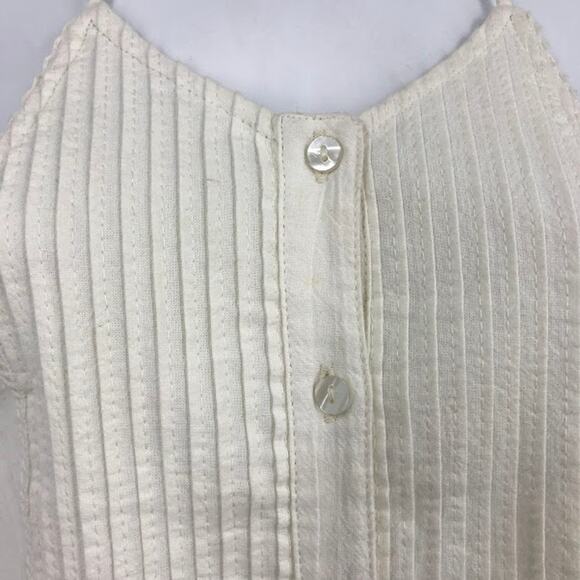 Free People Desert Days Mini Dress XS Strappy Open Back Tiered Button Front NWD - Picture 6 of 9